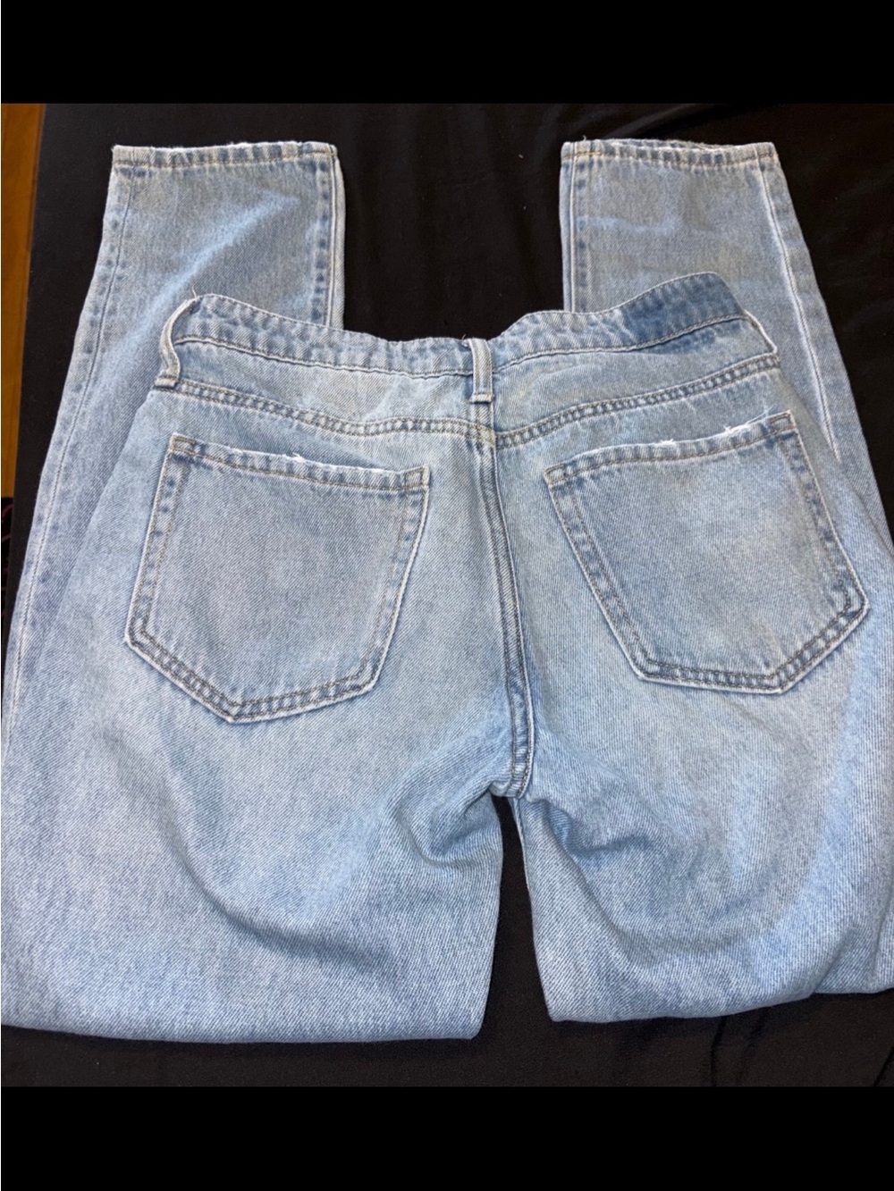 Light Blue Distressed Men's Jeans - Picture 3 of 3